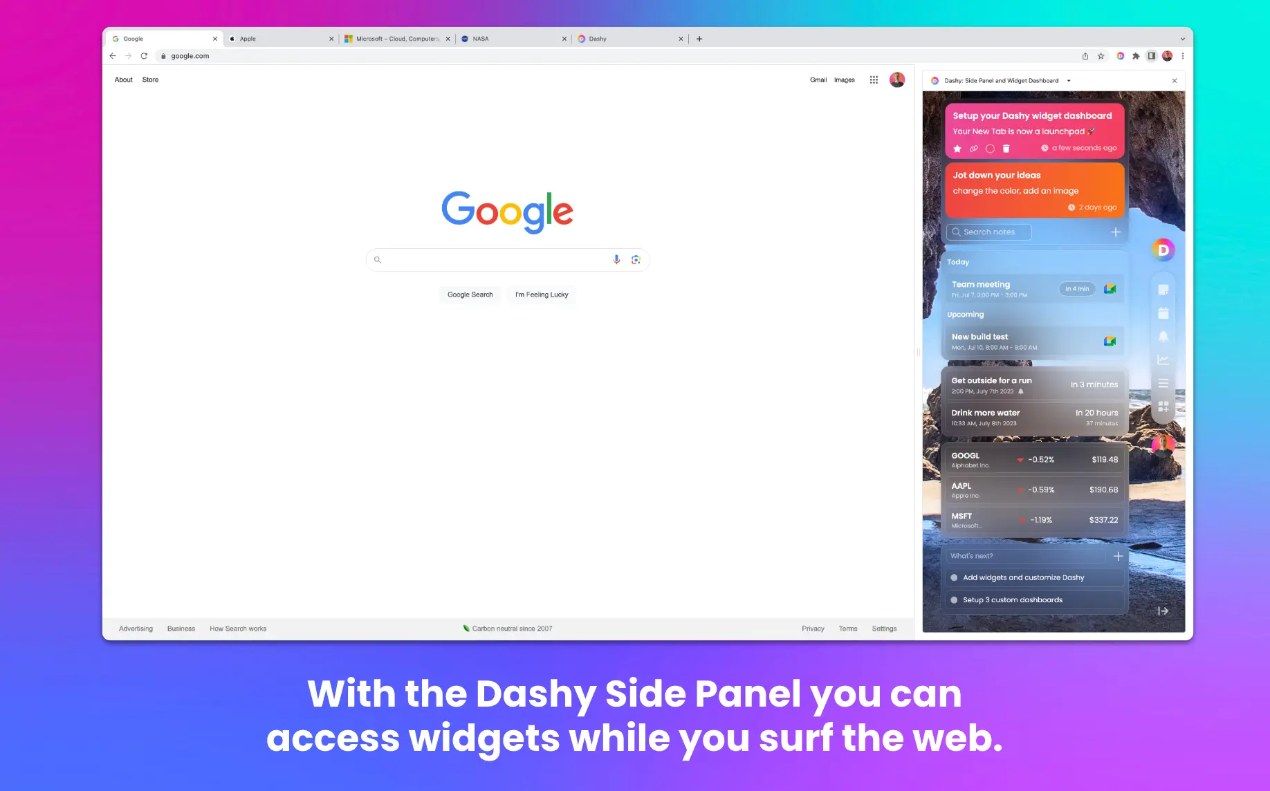 Turn Your Chrome Side Panel Into a Productivity Sidebar with Dashy!