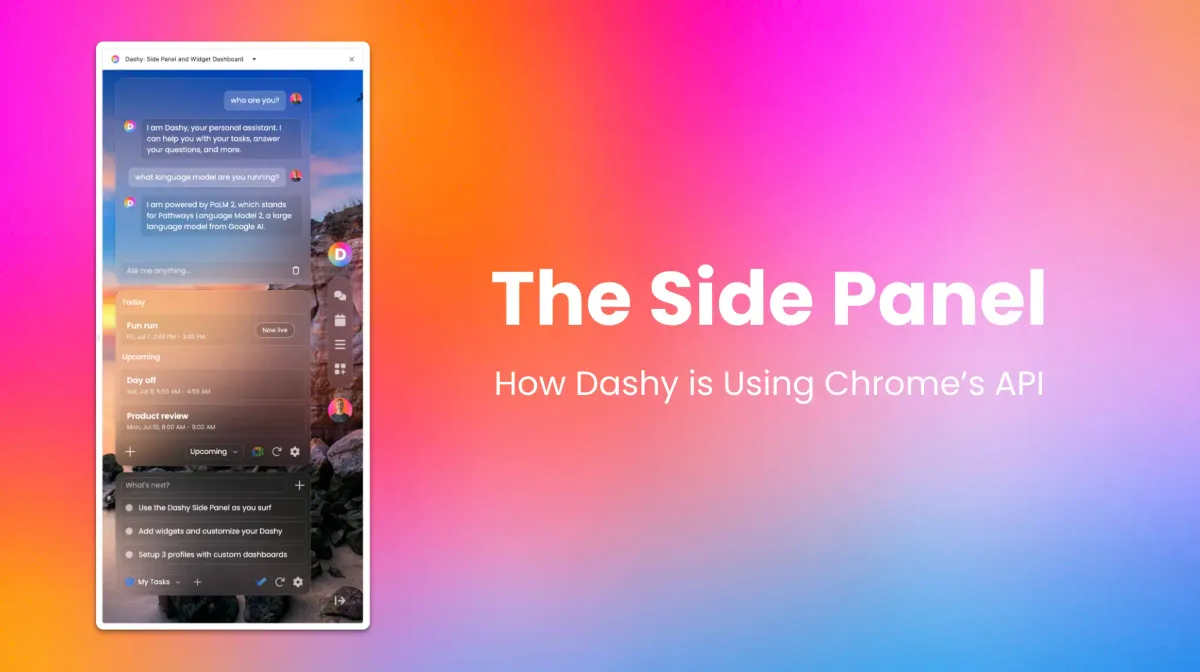 How Dashy is Using Google Chrome's Side Panel API