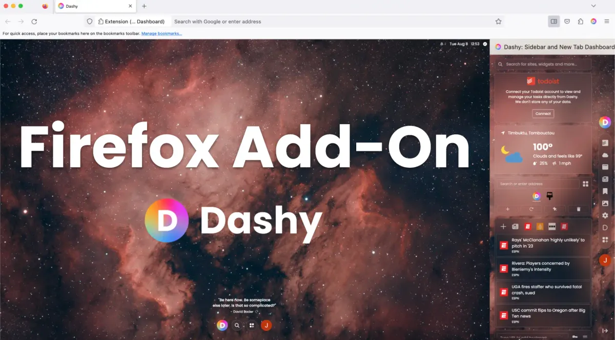 Introducing the Dashy Firefox Add-On
