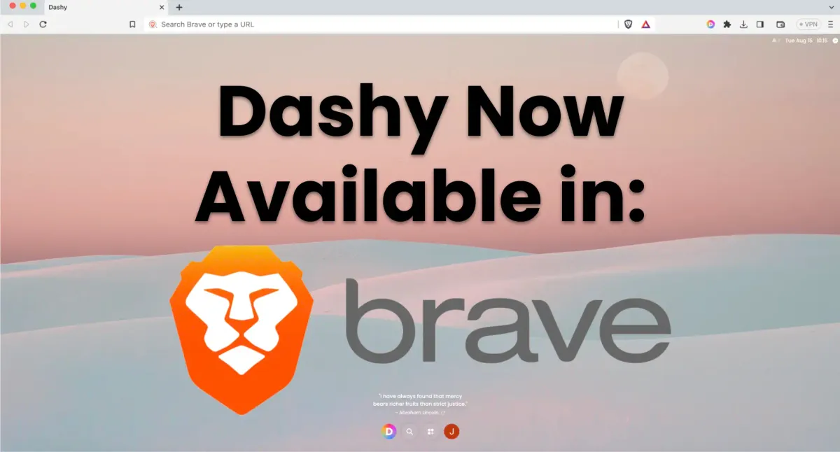 Dashy: Brave Browser Extension