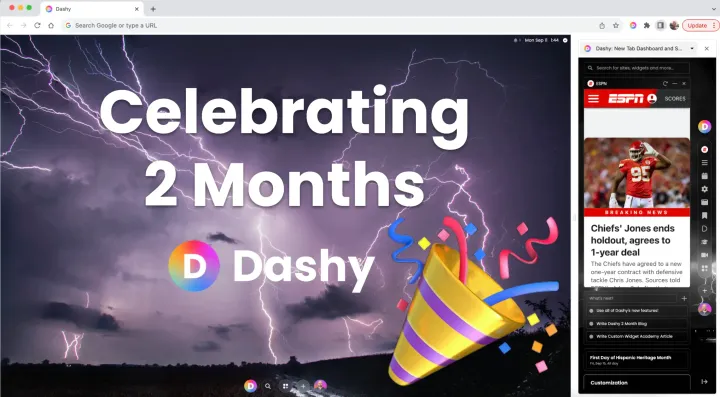 Dashy 2 Month Update!